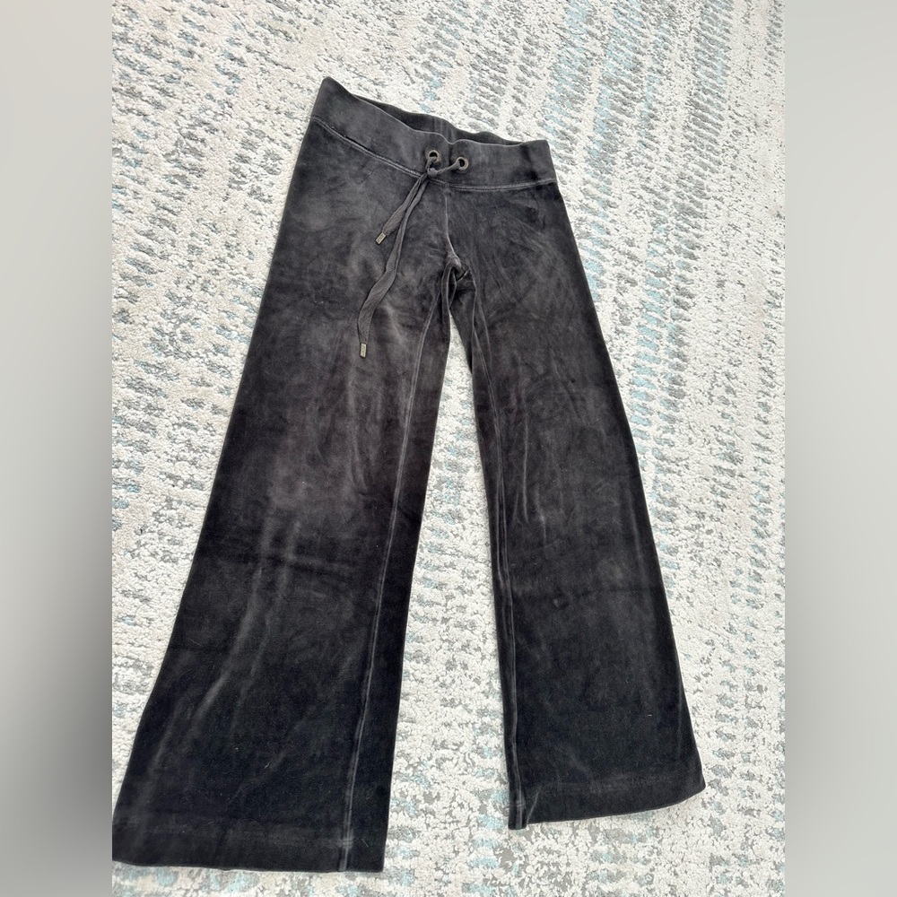 Juicy Couture Gray Velvet Track Pants